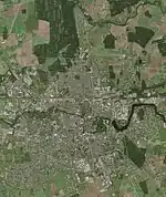 Panevėžys urban sprawl from space, ESA