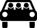 Passenger vehicles – or motorcycles with a sidecar – which are occupied by at least three persons – high-occupancy vehicle