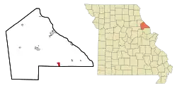 Location of Eolia, Missouri
