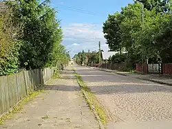 Street of Nowa Kamionka Village, Sokółka County