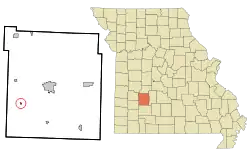 Location of Aldrich, Missouri