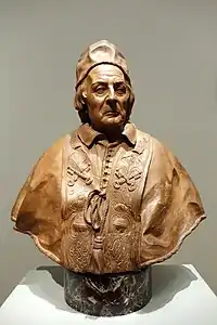 Bust of Pope Clement XII, plaster and terra-cotta (after 1730)  California Palace of the Legion of Honor