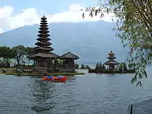 Image 106Beratan Lake and Temple in Bali, a popular image often featured to promote Indonesian tourism (from Tourism in Indonesia)