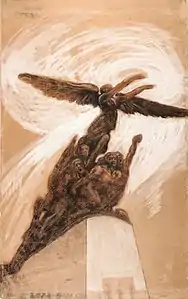 Project for a Monument − Allegory of Victory, drawing (circa 1910), Musée d'art moderne et contemporain of Strasbourg