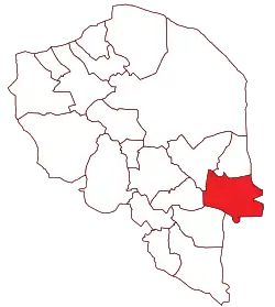 Location of Rigan County in&nbsp;Kerman&nbsp;province
