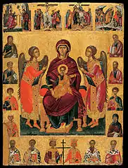 The Virgin and Child with Crucifixion Narrative