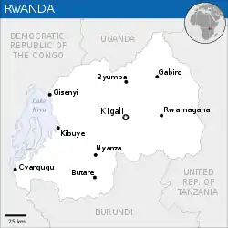 Location of Rwanda