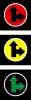 S-3b - directional traffic light with signals for driving straight ahead and turning right