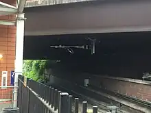 Salford Crescent Railway station electrification progress 12