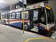Gillig BRT with "curvy patriot" livery