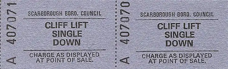 South Cliff Lift ticket