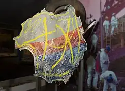 A portion of the fuselage from the flight