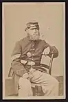 Sergeant Theodore Parkman of Co. H, 45th Massachusetts Infantry Regiment, 1862. He was killed at Whitehall, N.C.