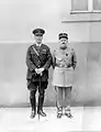 Senior British and French officers in 1925 showing contrasting styles of formal uniforms.