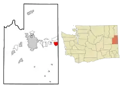Location of Liberty Lake, Washington