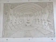 Stations of the Cross, William Mitchell – Jesus shares the Last Supper with his disciples