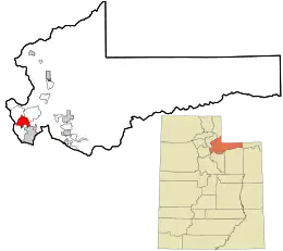 Location in Summit County and the state of Utah