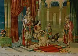 Image 6Sri Lankan King Devanampiya Tissa, Queen consort Anula, and Prince Uththiya, c. 307 BC (from Monarch)