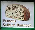 An advertisement for Selkirk bannock