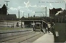 The Subway, Hornell, New York. Erie Railroad tracks on top. Picture taken from Canisteo Street facing north, toward downtown Hornell.