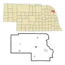 Location of Walthill, Nebraska