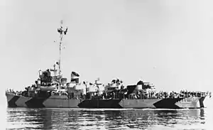 USS Crouter (DE-11) underway on 24 May 1944
