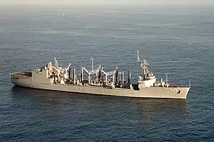 USS Roanoke (AOR-7) underway off the coast of Guantanamo Bay, Cuba