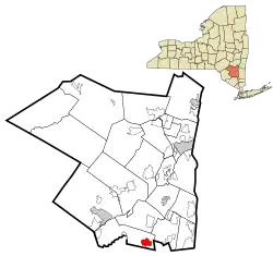 Location in Ulster County and the state of New York.