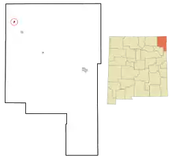 Location of Folsom, New Mexico
