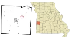 Location of Walker, Missouri