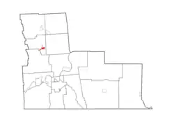 Map highlighting Glen Aubrey's location within Broome County.