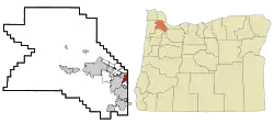Location of Raleigh Hills, Oregon