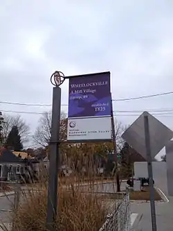 Historic Marker notes 1825 beginning of Wheelockville as a village