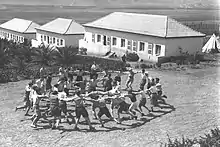 Image 54Jewish youth dancing the Horah in the kibboutz Ein Harod in 1936 (from Culture of Israel)