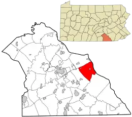 Location in York County and the state of Pennsylvania.
