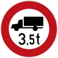 253: No Trucks with a gross vehicle weight of more than 3.5 t and tractors