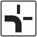 Course of this priority road turns left