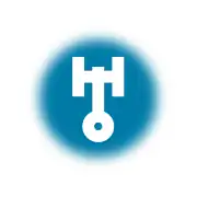 Symbol on a cerulean background