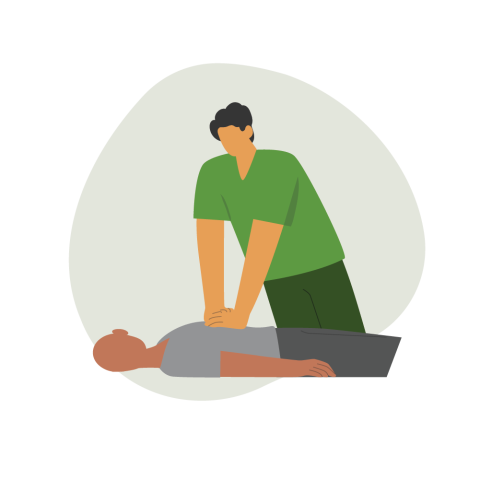 person performing CPR on another person